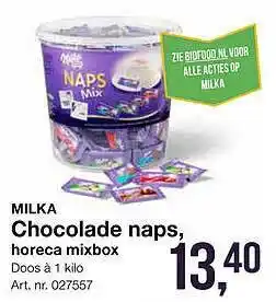 Bidfood Chocolade naps. aanbieding