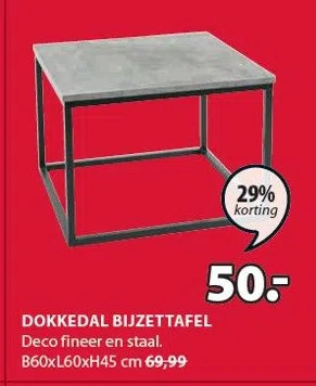 Jysk Dokkedal bijzettafel aanbieding