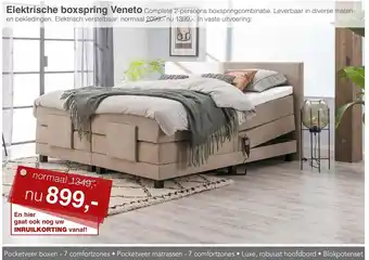 Woonsquare Elektrische boxspring Veneto aanbieding