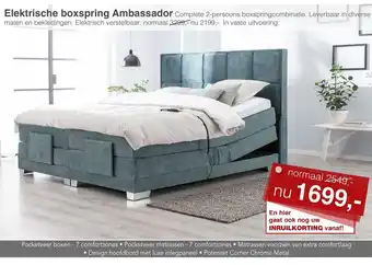 Woonsquare Elektrische boxspring Ambassador aanbieding