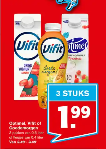 Hoogvliet Optimel, Vifit of Goedenmorgen 3 st aanbieding