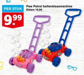 Hoogvliet Paw Patrol bellenblaasmachine aanbieding