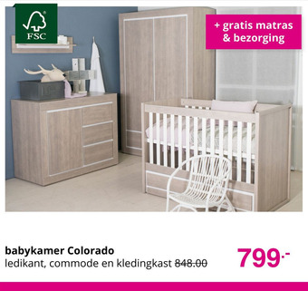 Baby & Tiener babykamer Colorado aanbieding