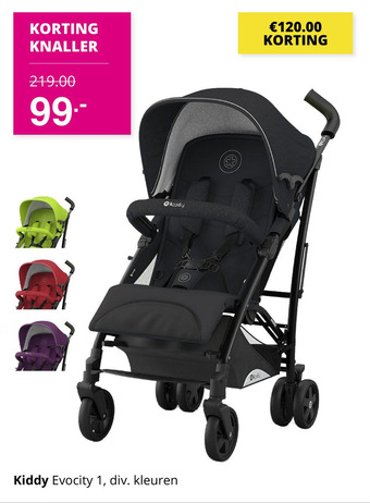 Baby & Tiener Kiddy Evocity 1, div. kleuren aanbieding