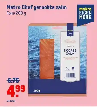 Makro Metro chef gerookte zalm aanbieding