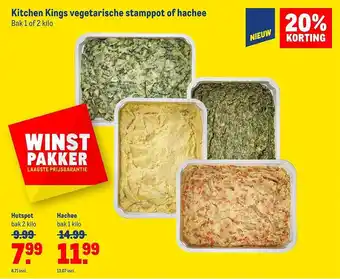 Makro Kitchen kings vegetarische stamppot of hachee aanbieding