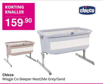 Baby & Tiener Chicco Wiegje Co-Sleeper Next2Me Grey/Sand aanbieding