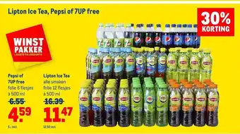 Makro Lipton ice tea, pepsi of 7up free aanbieding