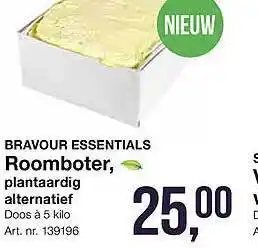 Bidfood Bravour essentials roomboter, plantaardig alternatief aanbieding