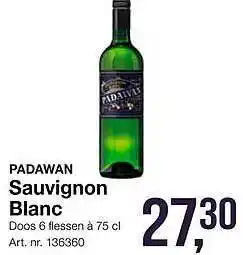 Bidfood Padawan sauvignon blanc aanbieding