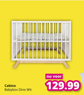 Baby & Tiener Cabino Babybox Dino Wit aanbieding