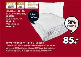 Jysk Royal nordic synthetisch dekbed aanbieding