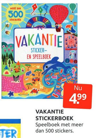 Boekenvoordeel Vakantie Stickerboek aanbieding