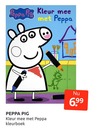 Boekenvoordeel Peppa Pig Kleur Mee Met Peppa Kleurboek aanbieding