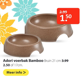 Boerenbond Adori voerbak Bamboo aanbieding