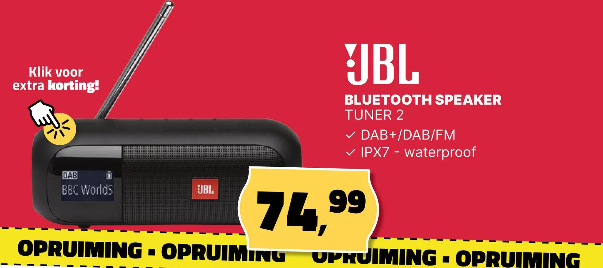 Jbl bluetooth speaker tuner 2 aanbieding bij BoXXer