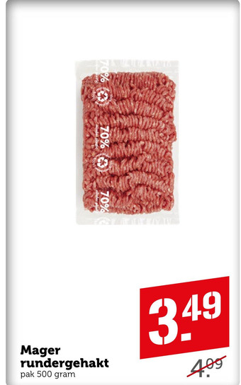 Coop Mager rundergehakt aanbieding