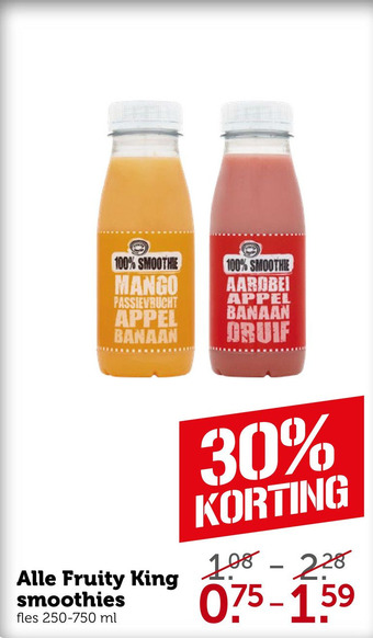 Coop Alle Fruity King smoothies aanbieding