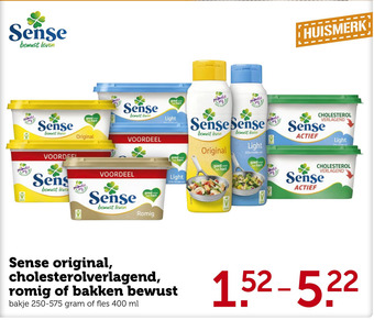 Coop Sense original, cholesterolverlagend, romig of bakken bewust aanbieding