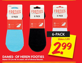 Dekamarkt Dames- of heren footies aanbieding