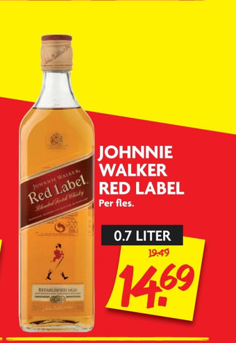 Dekamarkt Johnnie walker red label aanbieding