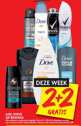 Dekamarkt Axe, Dove of Rexona aanbieding