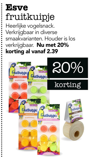 Dierspecialist Esve fruitkuipje vanaf aanbieding