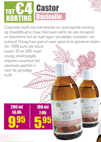 Gezond & Wel Castor Basisolie aanbieding