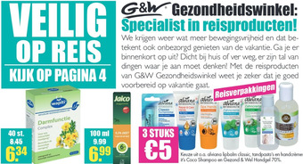 Gezond & Wel Reisproducten aanbieding