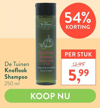 Holland & Barrett De Tuinen Knoflook Shampoo aanbieding