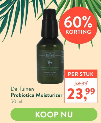 Holland & Barrett De Tuinen Probiotica Moisturizer aanbieding