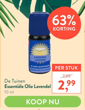 Holland & Barrett De Tuinen Essentiële Olie Lavendel aanbieding