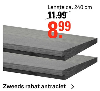 Karwei Zweeds rabat antraciet aanbieding