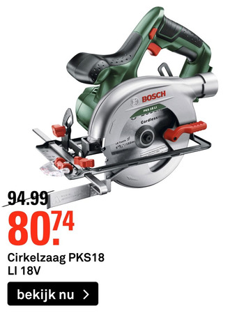 Karwei Cirkelzaag PKS18 LI 18V aanbieding