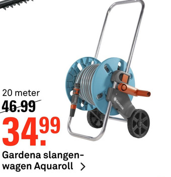 Karwei Gardena slangenwagen Aquaroll aanbieding