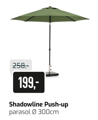 Kees Smit Shadowline Push-up parasol aanbieding