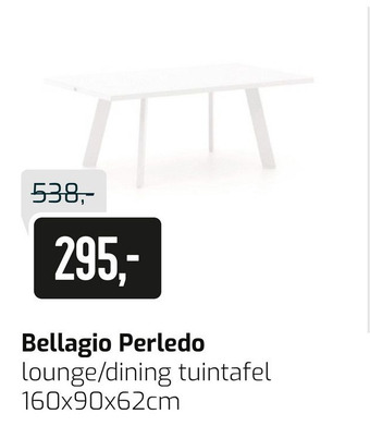 Kees Smit Bellagio Perledo lounge/dining tuintafel aanbieding