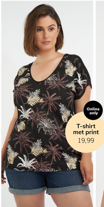 MS Mode T-shirt met print aanbieding