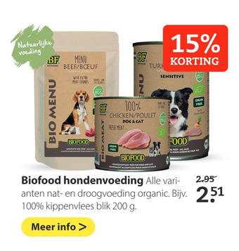 Pets Place Biofood hondenvoeding aanbieding