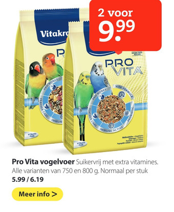 Pets Place Pro Vita vogelvoer aanbieding