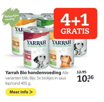 Pets Place Yarrah Bio hondenvoeding aanbieding