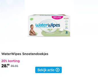 Plein.nl WaterWipes Snoetendoekjes 540 aanbieding