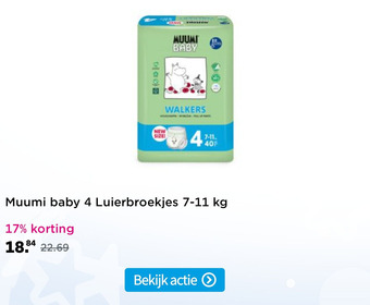 Plein.nl Muumi baby 4 Luierbroekjes 7-11 kg aanbieding