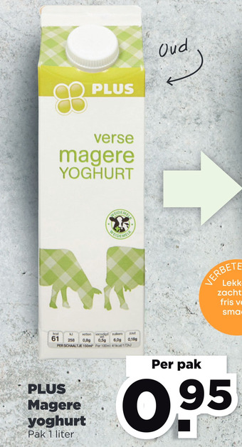 PLUS Magere yoghurt aanbieding