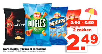 PLUS Lay's Bugles, mixups of sensations aanbieding