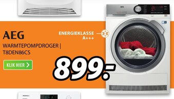 Expert AEG Warmtepompdroger | T8DEN86CS aanbieding