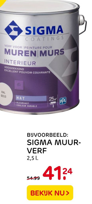 Praxis SIGMA MUUR- VERF aanbieding