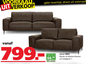 Seats and Sofas 2,5+2 TROY aanbieding