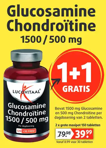 Lucovitaal Glucosamine Chondroïtine 1500/500 mg aanbieding