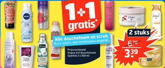 Trekpleister Alle douchefoam en scrub aanbieding